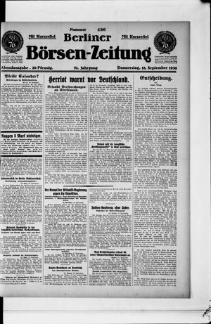 Berliner Börsen-Zeitung vom 18.09.1930