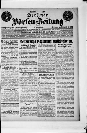 Berliner Börsen-Zeitung vom 26.09.1930