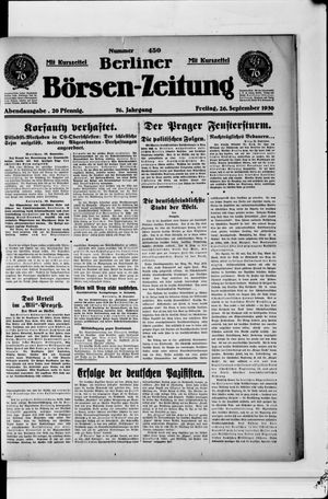 Berliner Börsen-Zeitung vom 26.09.1930