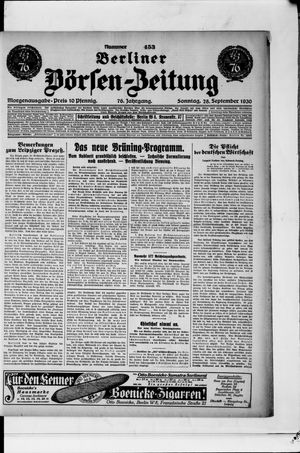 Berliner Börsen-Zeitung vom 28.09.1930