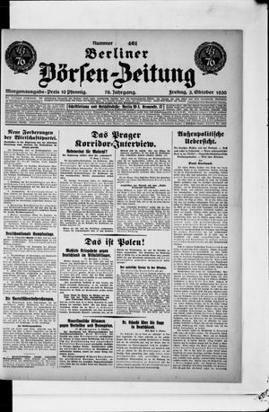 Berliner Börsen-Zeitung vom 03.10.1930
