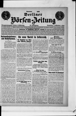 Berliner Börsen-Zeitung vom 05.10.1930