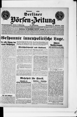 Berliner Börsen-Zeitung vom 14.10.1930