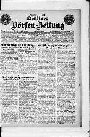 Berliner Börsen-Zeitung vom 16.10.1930