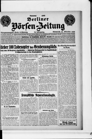 Berliner Börsen-Zeitung vom 22.10.1930
