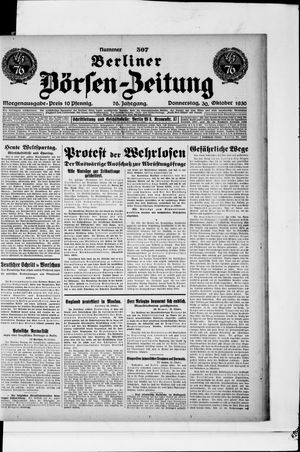 Berliner Börsen-Zeitung vom 30.10.1930