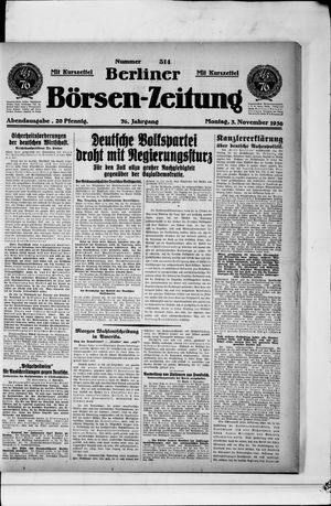 Berliner Börsen-Zeitung vom 03.11.1930