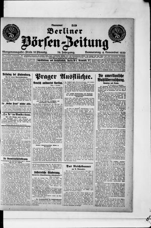 Berliner Börsen-Zeitung vom 06.11.1930