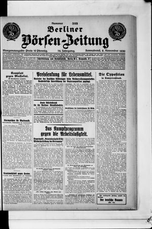 Berliner Börsen-Zeitung vom 08.11.1930