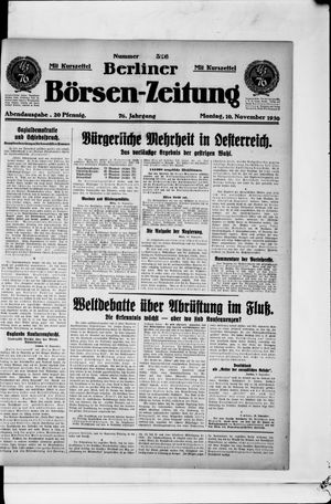 Berliner Börsen-Zeitung vom 10.11.1930