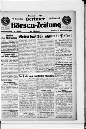 Berliner Börsen-Zeitung vom 24.11.1930
