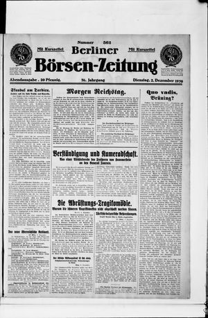 Berliner Börsen-Zeitung vom 02.12.1930