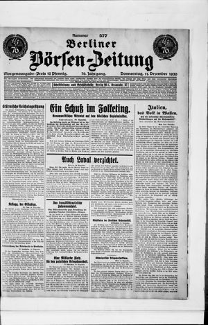 Berliner Börsen-Zeitung vom 11.12.1930