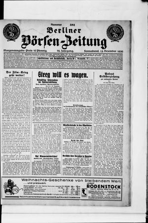 Berliner Börsen-Zeitung vom 13.12.1930