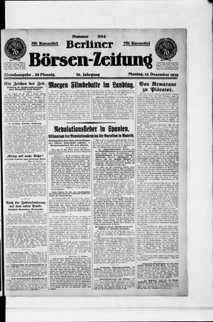 Berliner Börsen-Zeitung vom 15.12.1930