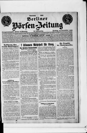 Berliner Börsen-Zeitung vom 19.12.1930