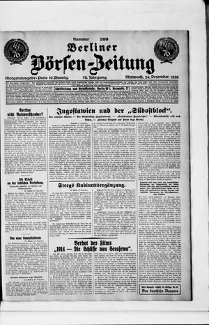 Berliner Börsen-Zeitung vom 24.12.1930