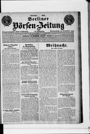 Berliner Börsen-Zeitung vom 25.12.1930