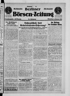 Berliner Börsen-Zeitung vom 06.01.1931