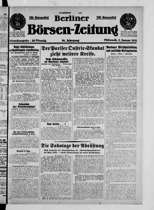 Berliner Börsen-Zeitung vom 07.01.1931