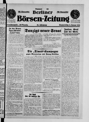 Berliner Börsen-Zeitung vom 08.01.1931