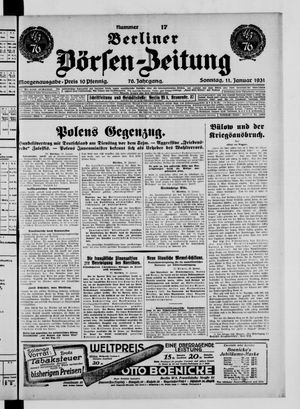 Berliner Börsen-Zeitung vom 11.01.1931