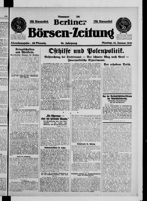 Berliner Börsen-Zeitung vom 12.01.1931