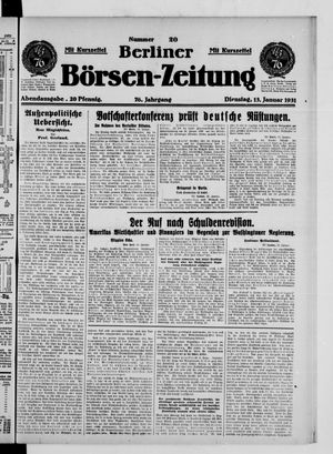 Berliner Börsen-Zeitung vom 13.01.1931