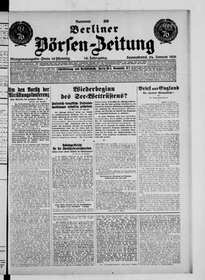 Berliner Börsen-Zeitung vom 24.01.1931