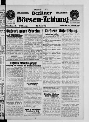 Berliner Börsen-Zeitung vom 27.01.1931