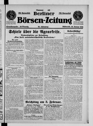 Berliner Börsen-Zeitung vom 28.01.1931