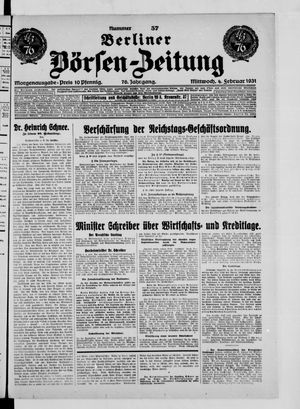 Berliner Börsen-Zeitung vom 04.02.1931