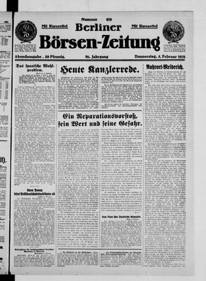 Berliner Börsen-Zeitung on Feb 5, 1931