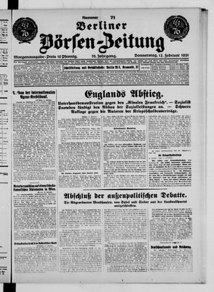Berliner Börsen-Zeitung vom 12.02.1931
