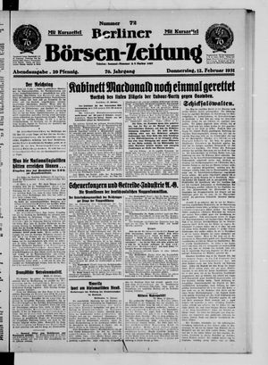 Berliner Börsen-Zeitung vom 12.02.1931