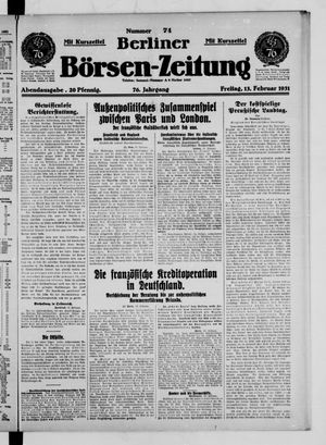 Berliner Börsen-Zeitung vom 13.02.1931