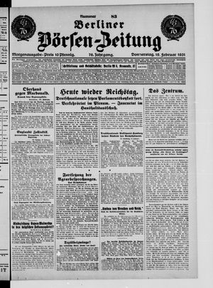 Berliner Börsen-Zeitung vom 19.02.1931