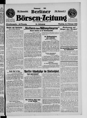 Berliner Börsen-Zeitung vom 23.02.1931