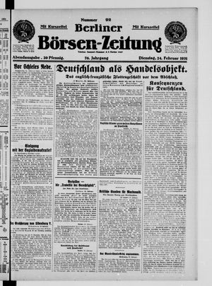 Berliner Börsen-Zeitung vom 24.02.1931
