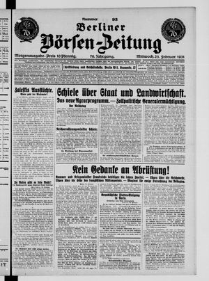 Berliner Börsen-Zeitung vom 25.02.1931