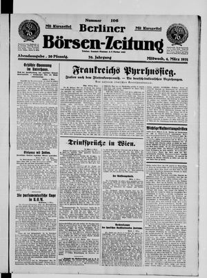 Berliner Börsen-Zeitung vom 04.03.1931