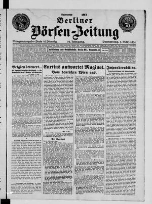 Berliner Börsen-Zeitung vom 05.03.1931