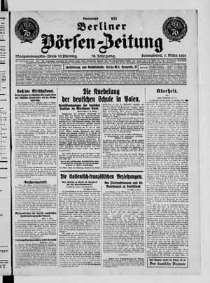 Berliner Börsen-Zeitung vom 07.03.1931