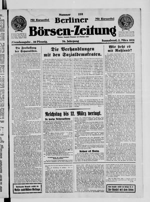 Berliner Börsen-Zeitung vom 07.03.1931