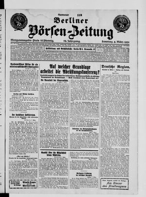 Berliner Börsen-Zeitung vom 08.03.1931