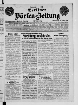 Berliner Börsen-Zeitung vom 11.03.1931