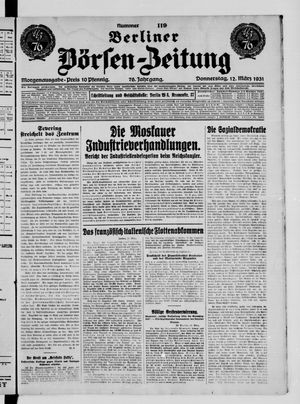 Berliner Börsen-Zeitung vom 12.03.1931
