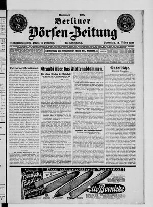 Berliner Börsen-Zeitung vom 15.03.1931