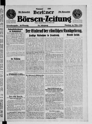 Berliner Börsen-Zeitung vom 16.03.1931