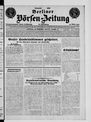 Berliner Börsen-Zeitung vom 18.03.1931